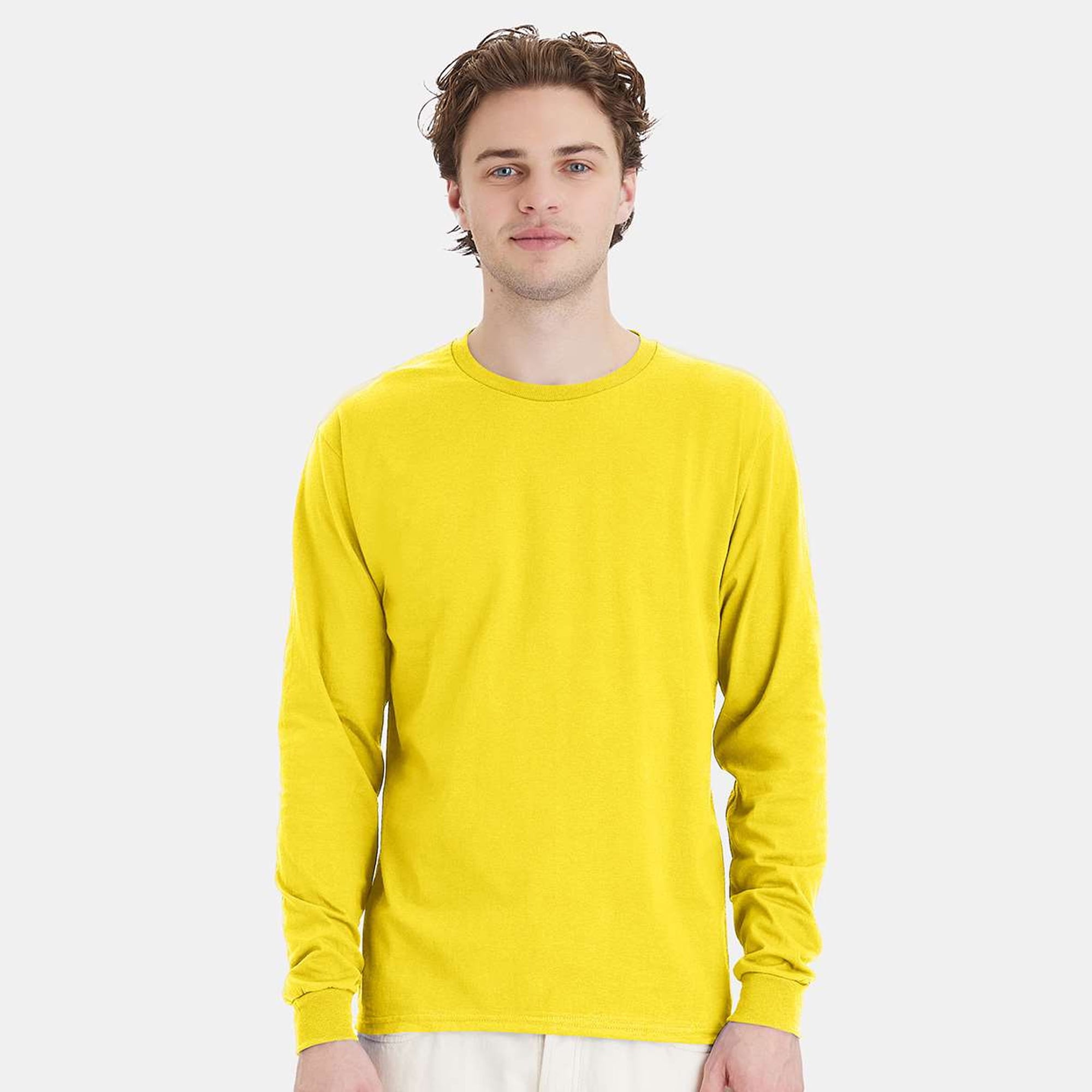 Hanes Essential-T Long Sleeve T-Shirt, 100% Cotton Men's Classic fit ...