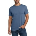 thumbnail image 1 of Hanes Essential-T Men T-Shirt, Short Sleeve Crew Neck, Classic Fit Cotton Tee, Denim Blue, M, 1 of 5