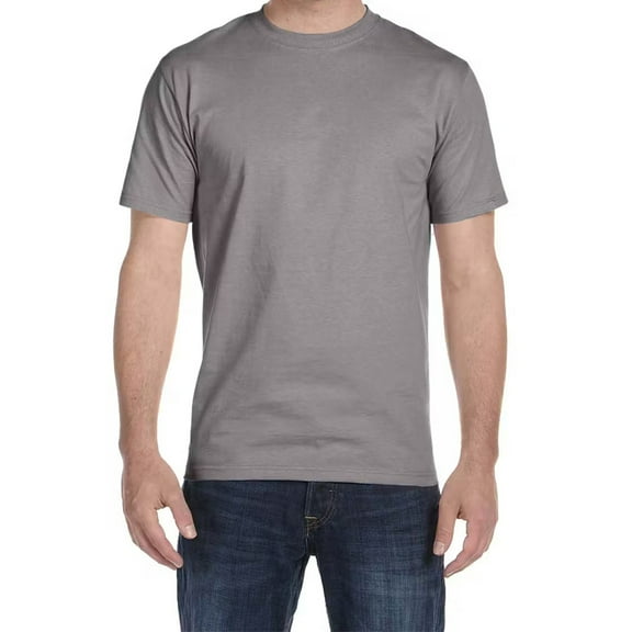 Hanes Essential-T Men T-Shirt, Short Sleeve Crew Neck, Classic Fit Cotton Tee, Graphite, XL