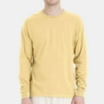 thumbnail image 1 of Hanes Essential-T Men's Long Sleeve T-Shirt | Soft Crew Neck 100 Cotton Tee, Athletic Gold, L, 5 oz, 1 of 5