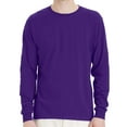thumbnail image 1 of Hanes Essential-T Men's Long Sleeve T-Shirt | Soft Crew Neck 100 Cotton Tee, Athletic Purple, S, 5 oz, 1 of 5