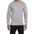 thumbnail image 1 of Hanes Essential-T Men's Long Sleeve T-Shirt | Soft Crew Neck Tee, 90/10 Cotton/Polyester, Light Steel, 2XL, 5 oz, 1 of 5
