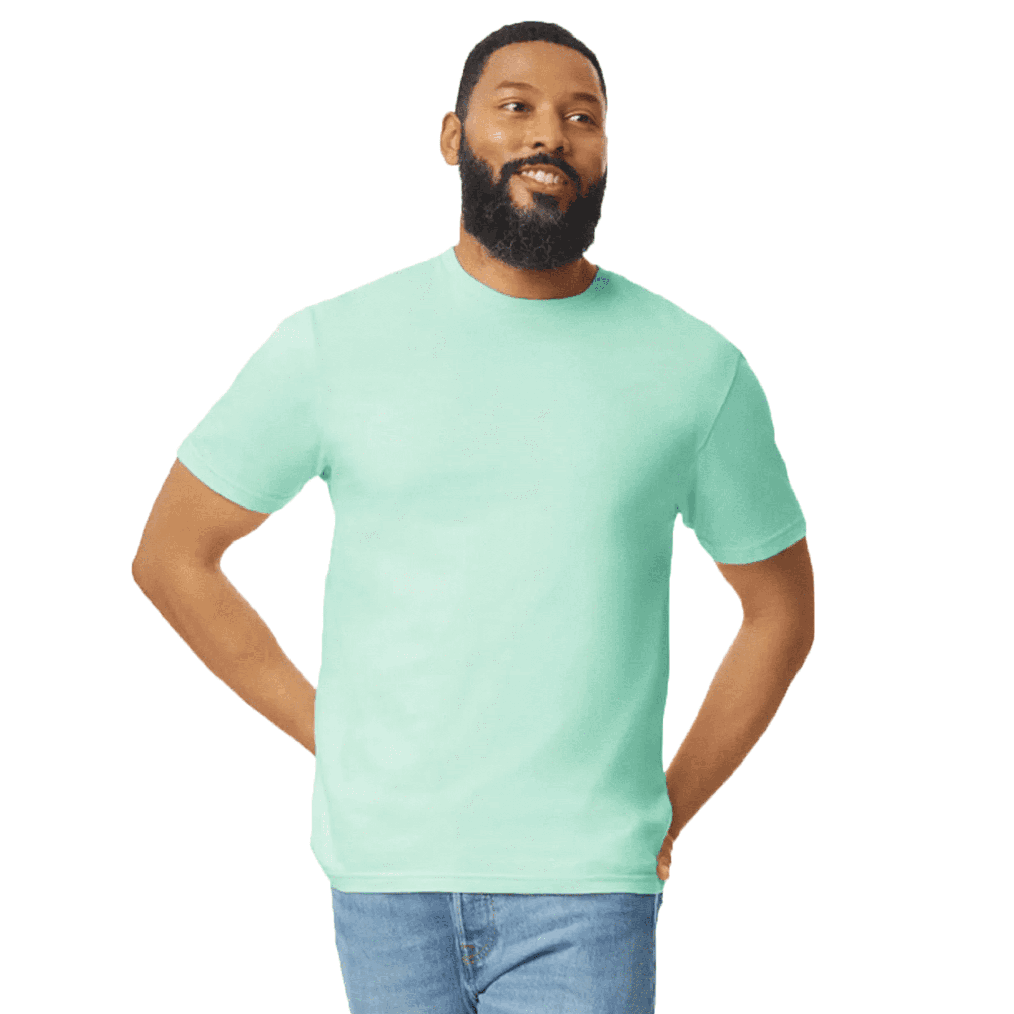 Hanes Essential T-Shirt, 100% Cotton Short Sleeve Mens Tee, DIY and ...