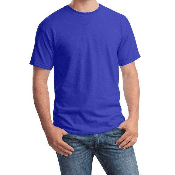 Hanes Essential T-Shirt, 100% Cotton Short Sleeve Mens Tee, DIY and Arts And Crafts, Deep Royal, 2XL