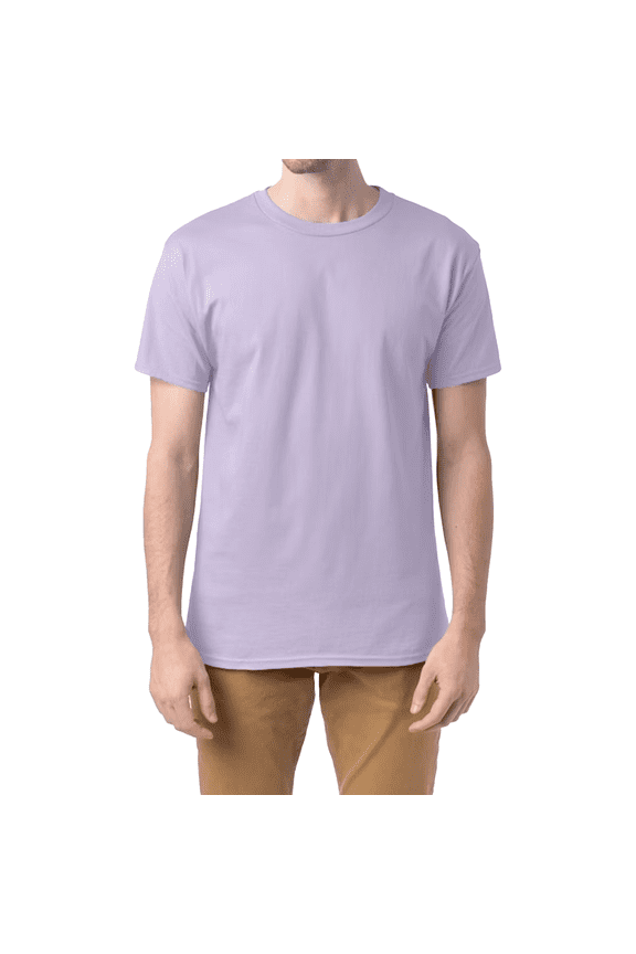 Essential T-Shirt, 100% Cotton Short Sleeve Mens Tee, DIY and Arts And Crafts, Lavender, M