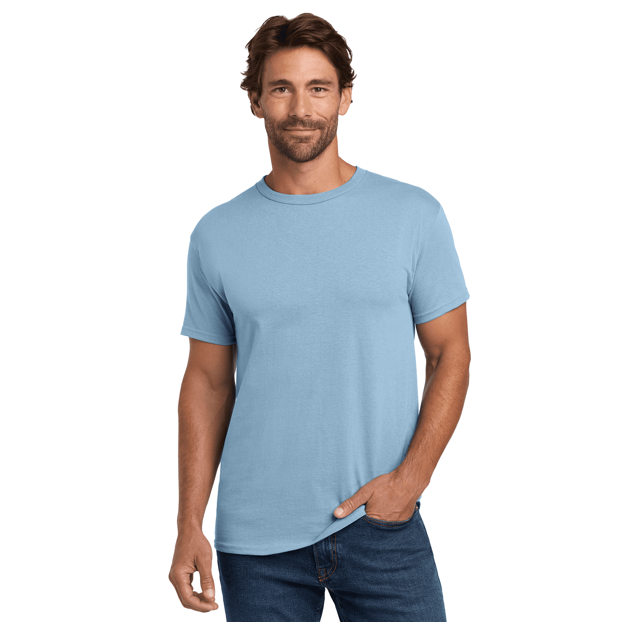 Hanes Essential T-Shirt, 100% Cotton Short Sleeve Mens Tee, DIY and ...