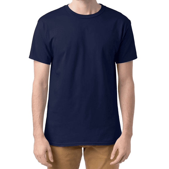 Hanes Essential T-Shirt, 100% Cotton Short Sleeve Mens Tee, DIY and Arts And Crafts, Navy, L