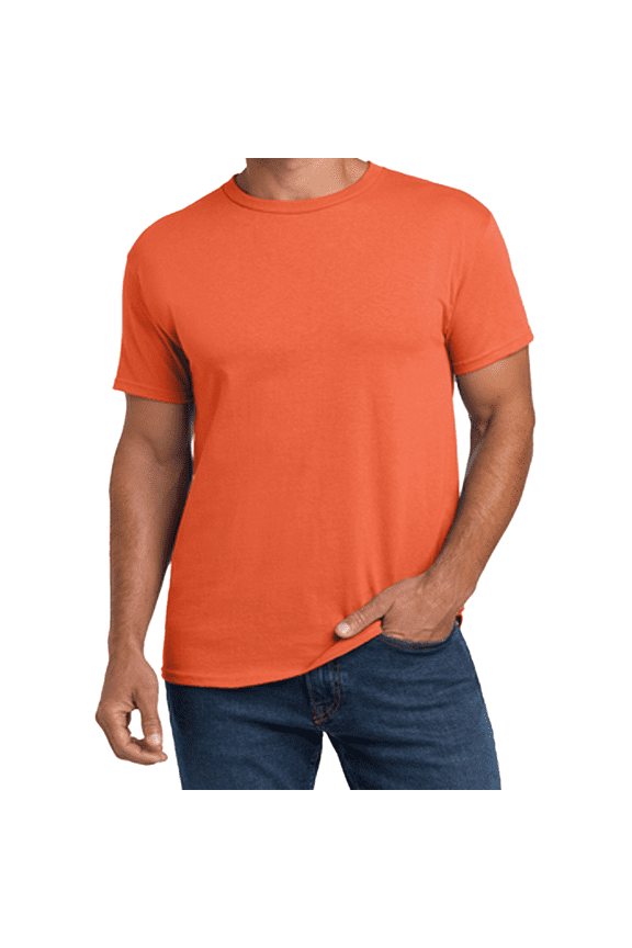 Essential T-Shirt, 100% Cotton Short Sleeve Mens Tee, DIY and Arts And Crafts, Orange, M