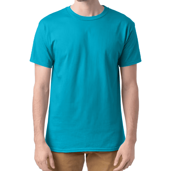 Hanes Essential T-Shirt, 100% Cotton Short Sleeve Mens Tee, DIY and Arts And Crafts, Teal, XL