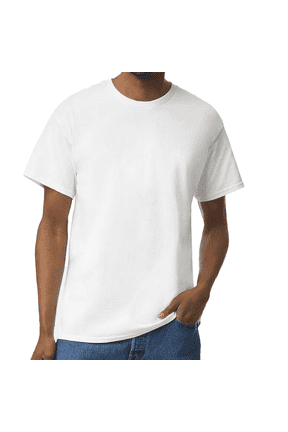 Essential T-Shirt, 100% Cotton Short Sleeve Mens Tee, DIY and Arts And Crafts, White, L