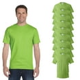 thumbnail image 1 of Hanes Essential-T Short Sleeve Mens T-Shirt, Crewneck Lime Color Tee, 100 Cotton, 5XL, 9 Pack, 1 of 5