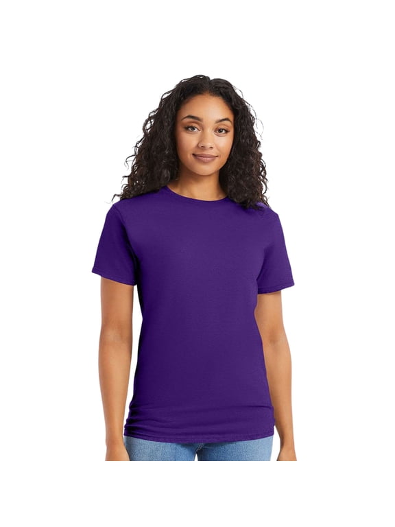Essential-T Short Sleeve T-Shirt Cotton Crewneck Tee Shirts (Athletic Purple, S)