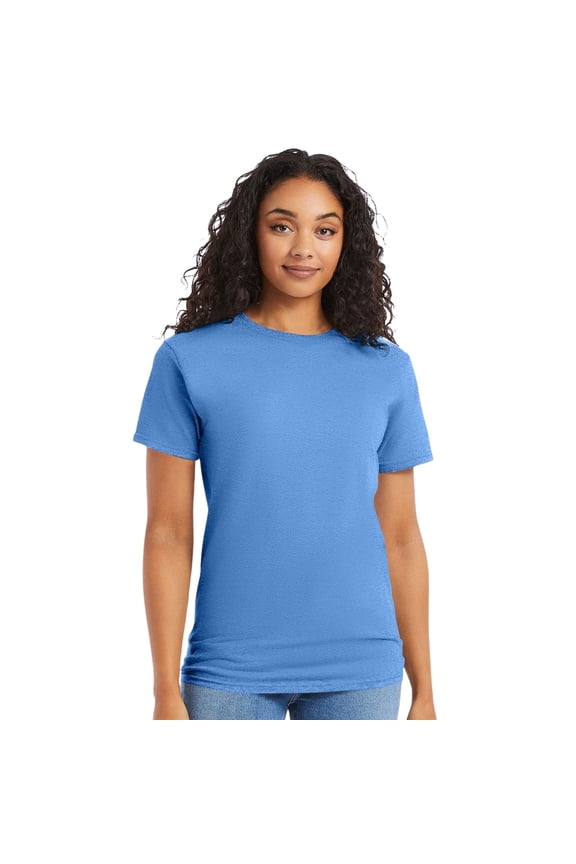 Essential-T Short Sleeve T-Shirt Cotton Crewneck Tee Shirts (Carolina Blue, S)