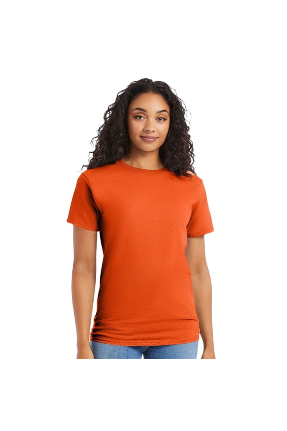 Essential-T Short Sleeve T-Shirt Cotton Crewneck Tee Shirts (Orange, XL)