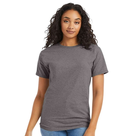 Hanes Essential-T Short Sleeve T-Shirt Cotton Crewneck Tee Shirts Oxford Grey, M)