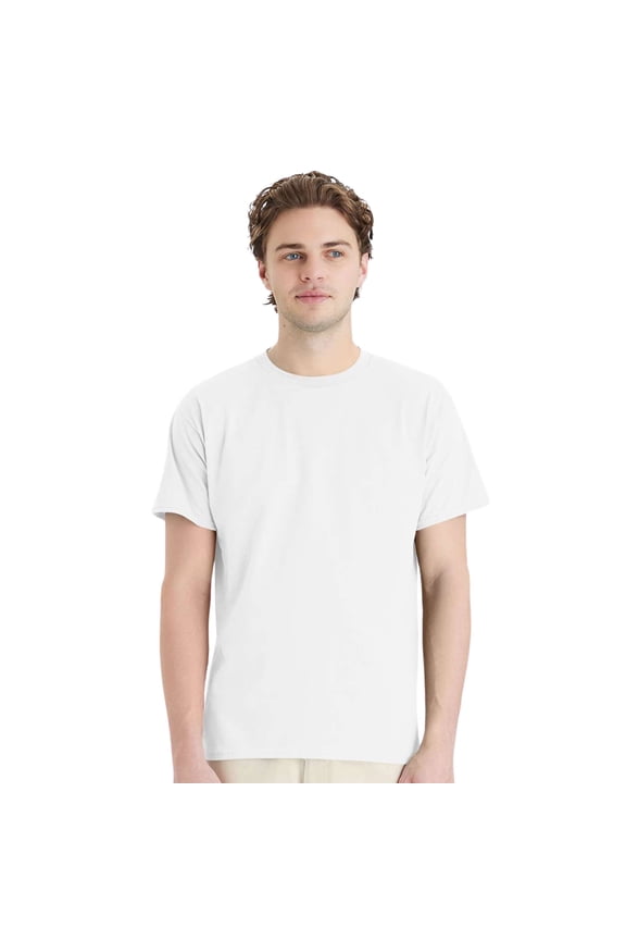 Essential-T Short Sleeve T-Shirt Cotton Crewneck Tee Shirts (White, S)