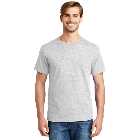 Hanes - Essential-T T-Shirt - 5280, Ash, L, Pack Of 5, Mens Workout Shirts