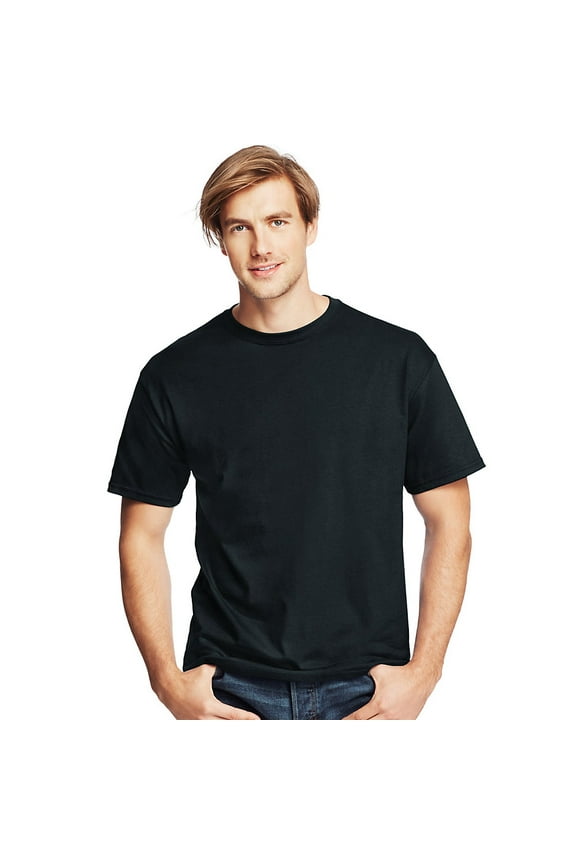 - Essential-T T-Shirt - 5280, Black, 4X, Pack Of 5, Hanes Mens T-Shirts