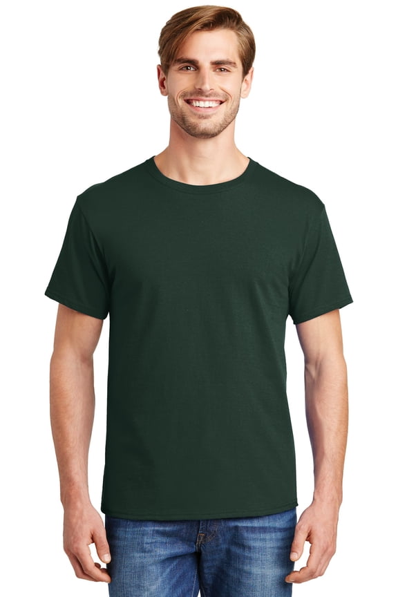 - Essential-T T-Shirt - 5280, Deep Forest, XL, Pack Of 5, Hanes Mens T-Shirts