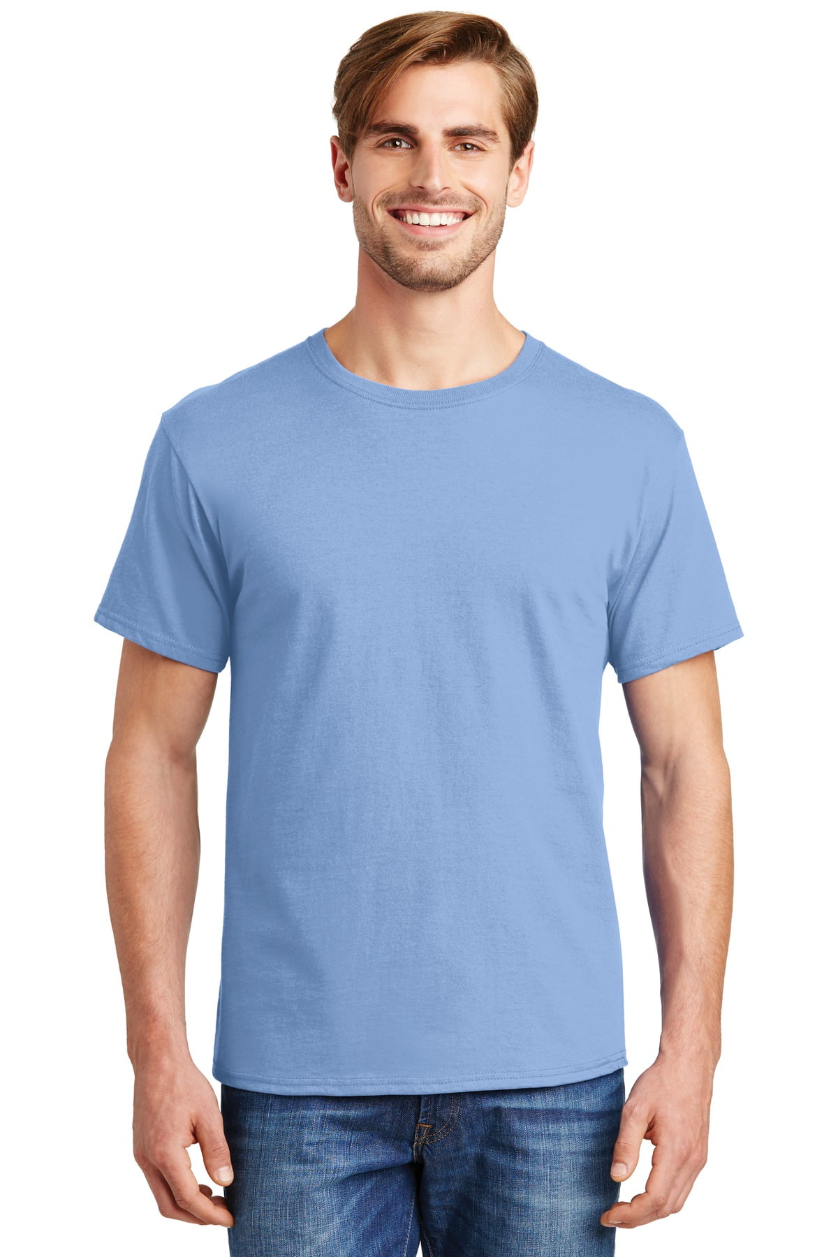 Hanes Puffy & Co. Tシャツ ライトブルー Hanes - Essential-T T-Shirt - 5280, Light Blue, M, Pack Of 4