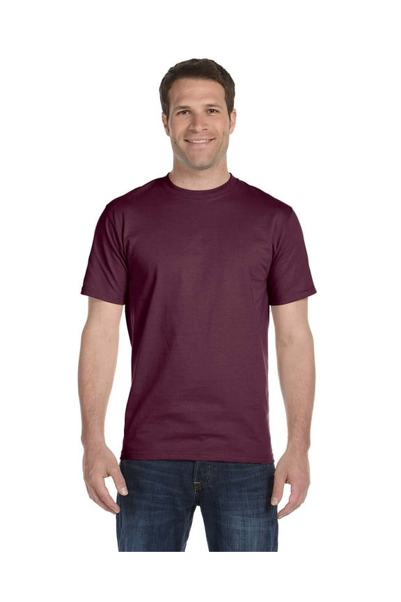 - Essential-T T-Shirt - 5280, Maroon, L, Pack Of 5, Hanes Mens T-Shirts