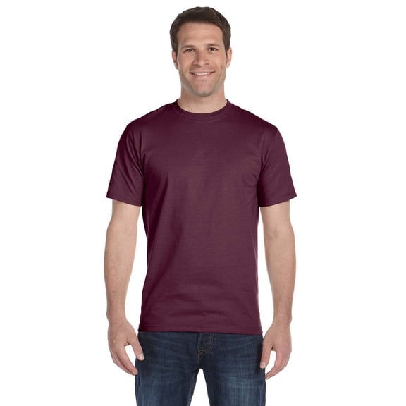 Hanes - Essential-T T-Shirt - 5280, Maroon, S, Pack Of 6, Hanes Mens T-Shirts