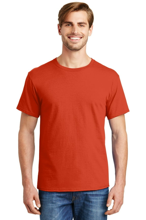 - Essential-T T-Shirt - 5280, Orange, 2X, Pack Of 4, Hanes Mens T-Shirts