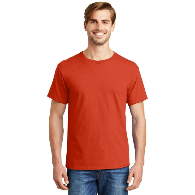 Hanes - Essential-T T-Shirt - 5280, Orange, 2X, Pack Of 5, Hanes Mens T-Shirts