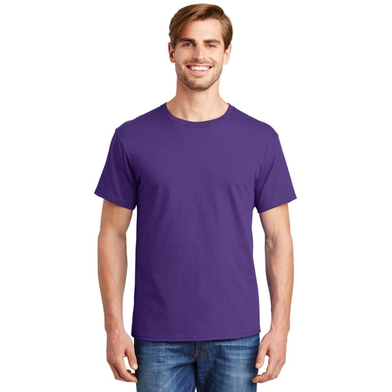 Hanes - Essential-T T-Shirt - 5280, Purple, S, Pack Of 5, Mens Workout Shirts