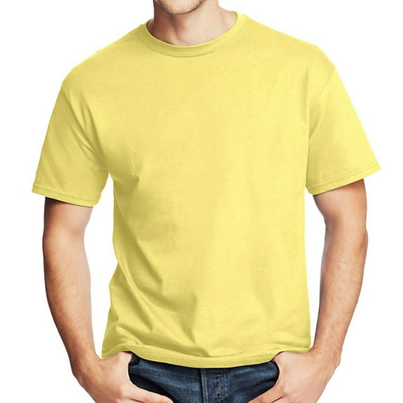 Hanes - Essential-T T-Shirt - 5280, Yellow, S, Pack Of 4, Hanes Mens T-Shirts