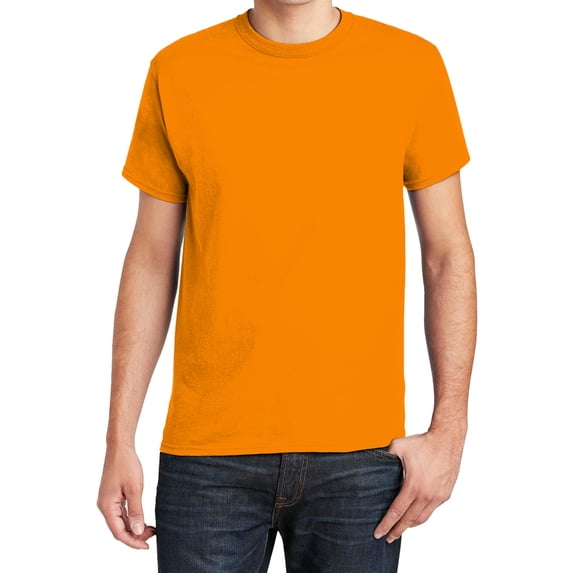 Hanes Essential-T T-Shirt Hi Visibility for Unisex GR52 Hi Vis Comfort Crew Neck Short Sleeve Pre Shrunk Tee Safety Orange, S