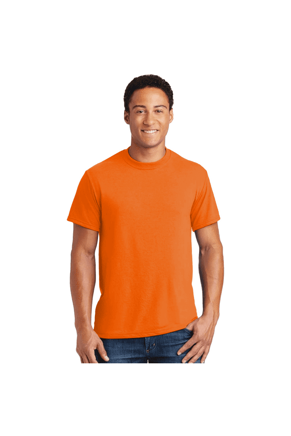 Essential-T T-Shirt, High-Vis Men’s Classic Fit, Short Sleeve Crew Shirt, Safety Orange, 1 Pack, Sizes S-5XL