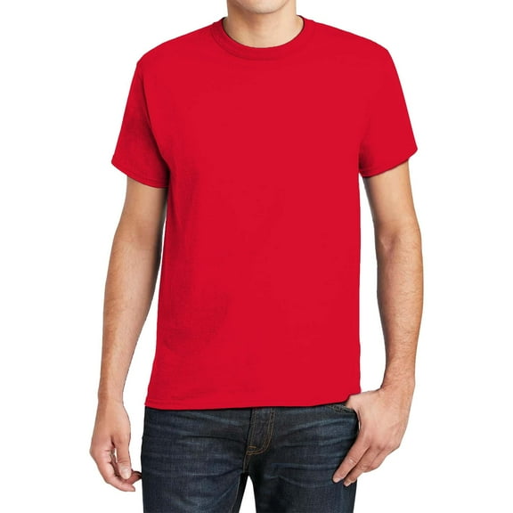 Hanes Essential-T T-Shirt for Men -GR52 Men's Short Sleeve Crewneck T-Shirt (L Athletic Crimson)