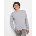 thumbnail image 1 of Hanes Essentials Men's Cotton Long Sleeve T-Shirt, 2-Pack Light Steel S, 1 of 4