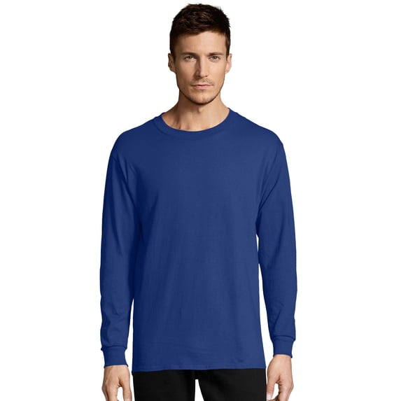 Hanes Men's and Big Men's ComfortSoft Long Sleeve Tee, Up to Size 3XL