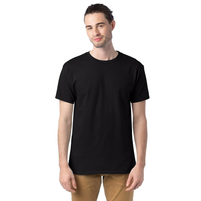 Gildan Mens Short Sleeve Crew Black T-Shirt up to 2XL, 6-Pack 