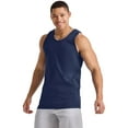 thumbnail image 1 of Hanes Essentials Men's Cotton Tank Top, 3-Pack Athletic Navy L, 1 of 5