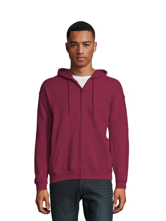 Essentials Men's EcoSmart Fleece Full Zip Hoodie, Sizes up to 3XL