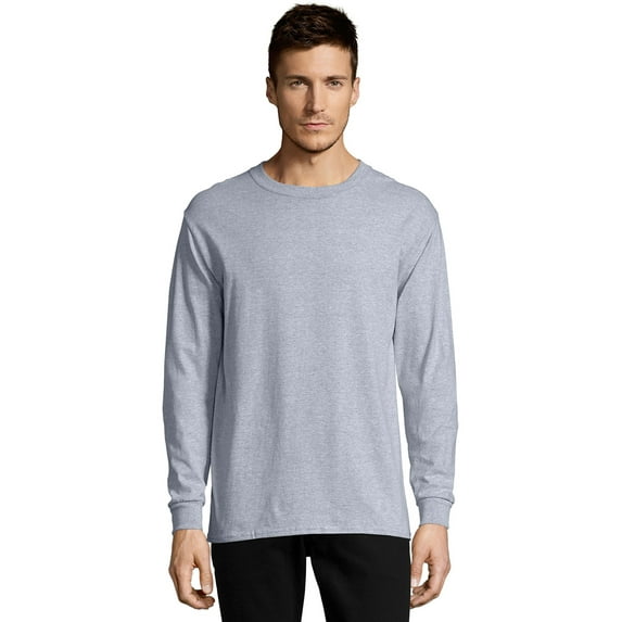 Hanes Essentials Men's Long Sleeve Cotton T-Shirt, Sizes S-3XL