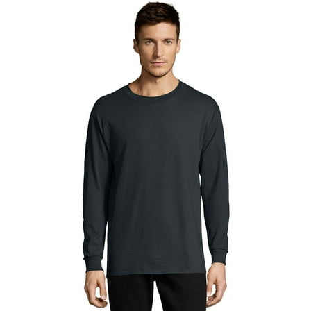 Hanes Essentials Men's Long Sleeve Cotton T-Shirt, Sizes S-3XL
