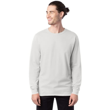 Hanes Essentials Men's Long Sleeve Cotton T-Shirt, Sizes S-3XL