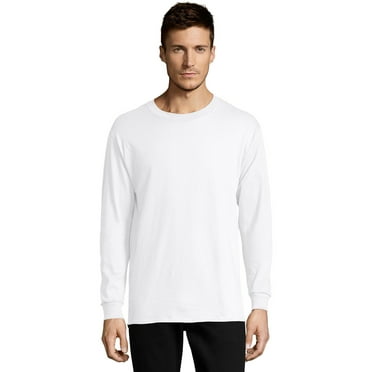Hanes Essentials Men's Long Sleeve Cotton T-Shirt, Sizes S-3XL