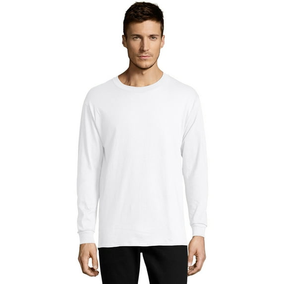 Hanes Essentials Men's Long Sleeve Cotton T-Shirt, Sizes S-3XL
