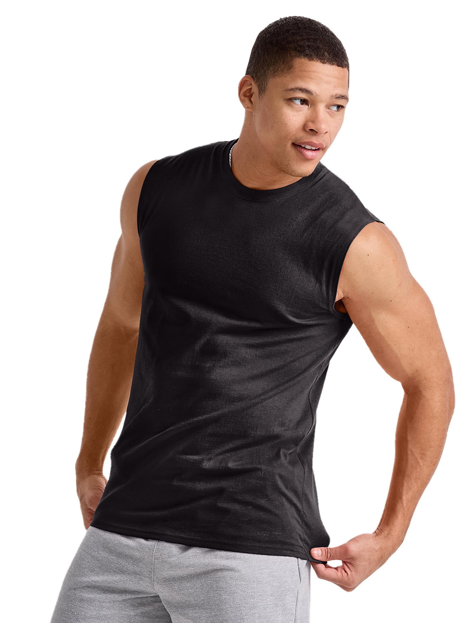 Hanes Essentials Men's Muscle Tank Black XL - Walmart.com