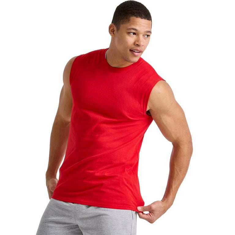 Hanes Men s Essentials Midweight Sleeveless Muscle Tee Sizes S 3XL
