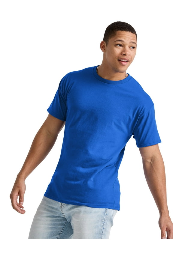 Essentials Men's Cotton T-Shirt Blue Horizon M