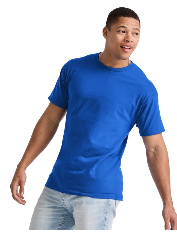 Essentials Men's Cotton T-Shirt Blue Horizon M