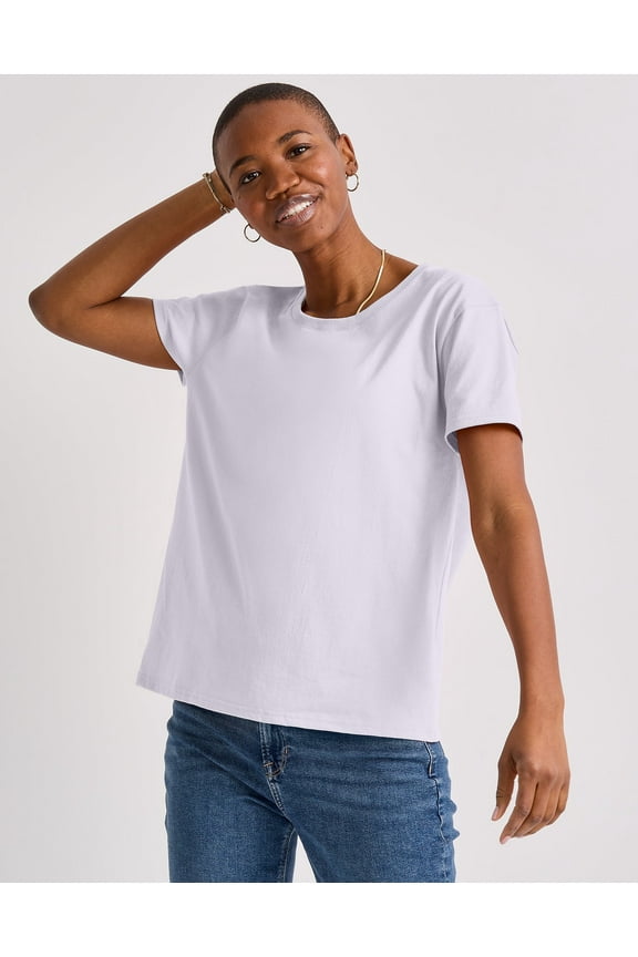 Essentials T-Shirt Oversized Fit Women’s Cotton Tee Short Sleeve Crew Neck
