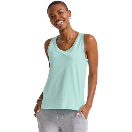 Hanes Essentials Tank Women’s Cotton Sleeveless Tee Modern Fit 14 Colors sz XS-2XL