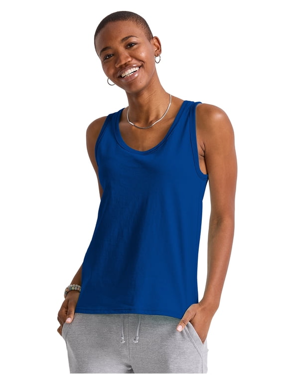 Essentials Tank Women’s Cotton Sleeveless Tee Modern Fit 14 Colors sz XS-2XL